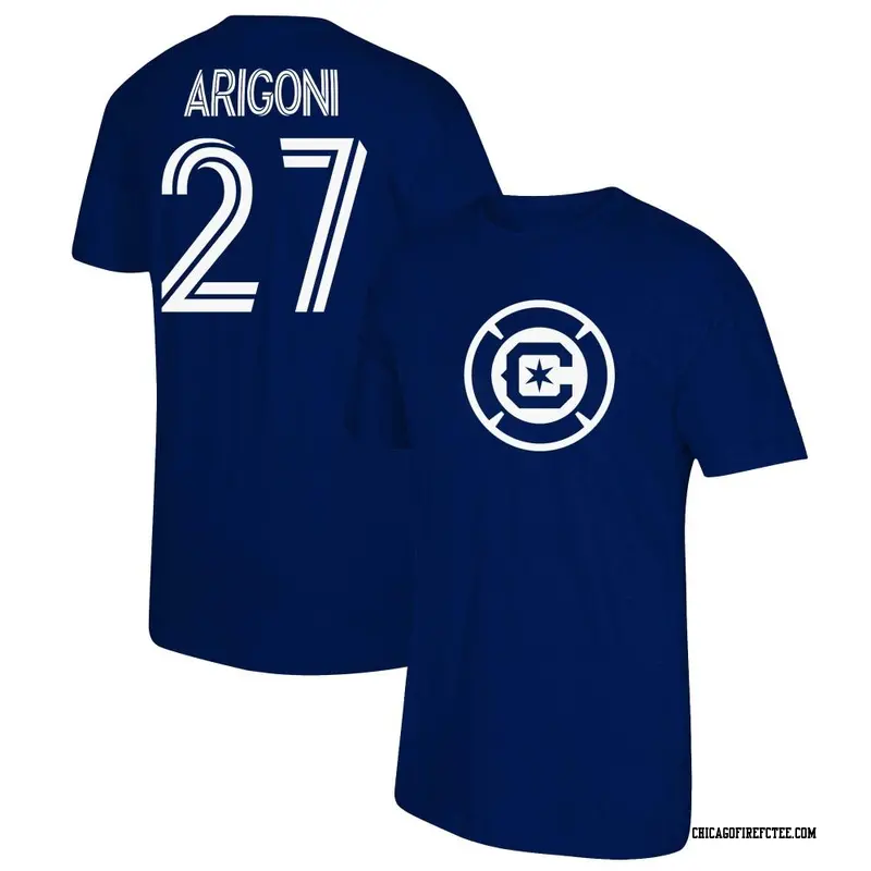 Women's Chicago Fire FC ＃27 Allan Arigoni Navy Name & Number Primary T-Shirt